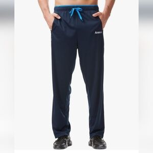 Sacuiman Hyper Fit Sports Pants Zipper Pockets Open Bottom for Workout Running